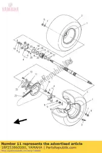yamaha 18P253860000 collar, eje de la rueda dentada - Lado inferior
