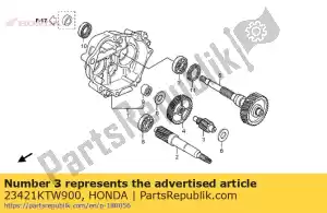 honda 23421KTW900 countershaft (12t) - Onderkant