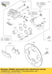 Aquí puede pedir 01 subconjunto de pinza, izda. De Kawasaki , con el número de pieza 430800165: