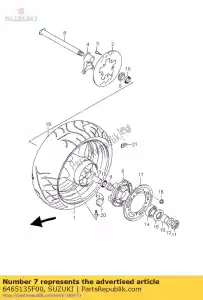 suzuki 6465135F00 absorber,rear h - Bottom side