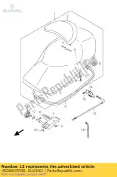 Here you can order the cable,seat lock from Suzuki, with part number 4528007E00: