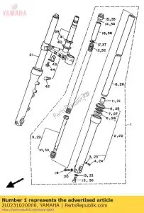 Yamaha 2UJ231020000 conjunto de horquilla delantera (l.h) - Lado inferior