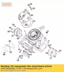 Aqui você pode pedir o cabeça do cilindro '2501 em KTM , com o número da peça 54630006600: