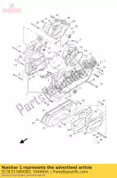 5C3E51500000, Yamaha, zespó? skrzyni korbowej yamaha ns yn 50 2009 2010 2011 2012 2013 2014 2015 2016, Nowy