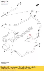 suzuki 1856118K00 manguera, aumento no1 - Lado inferior