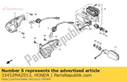 Here you can order the lens, winker from Honda, with part number 33452MAZ013: