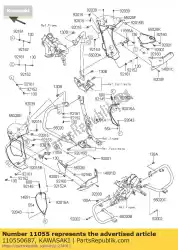 Qui puoi ordinare staffa, ventilazione, sx, u vn170 da Kawasaki , con numero parte 110550687: