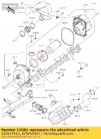 110610961, Kawasaki, 01 uszczelka, adapter kawasaki kaf1000 mule prodx eps diesel prodxt kaf820 profx 3 seater profxt le pro fxt 1000 820 , Nowy