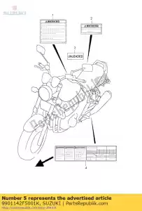 suzuki 9901142F5001K owners manual g - Bottom side