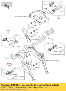 kawasaki 230370300 señal-conjunto-lámpara, rr, lh er650ef - Lado inferior