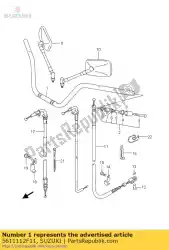 stuur van Suzuki, met onderdeel nummer 5611112F11, bestel je hier online: