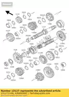 131271148, Kawasaki, asoverbrenging in ex500-a1 kawasaki en er gpz kle ltd 450 500 1985 1986 1987 1988 1989 1990 1991 1992 1993 1994 1995 1996 1997 1998 1999 2000 2001 2002 2003 2004 2005 2006 2007, Nieuw