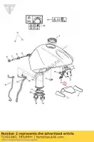 T2401080, Triumph, heat pad, fuel tank, centre triumph daytona 675 from vin 381275 daytona 675 up to vin 381274 daytona 675 vin 381275 to vin 564947 street triple street triple r street triple r to vin 560476 street triple to vin 560476 675 2006 2007 2008 2009 2010 2011 2012, New