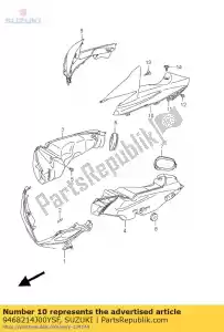 Suzuki 9468214J00YSF dekking, intake, l - Onderkant