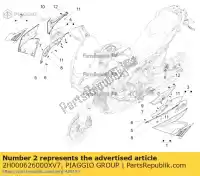 2H000626000XV7, Piaggio Group, panel lateral derecho. verde aprilia caponord zd4vkb000, zd4vkb001, zd4vkb003, zd4vkb00x, zd4vkb009 zd4vku00 1200 2015 2016 2017, Nuevo