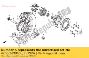 Honda 426B0MM9000 ensemble de rayons b, rr. (b9x203. - La partie au fond