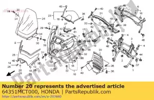 Honda 64351MCT000 capa, fr. diminuir - Lado inferior