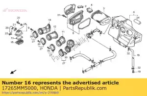 Honda 17265MM5000 buis, luchtfilterafvoer - Onderkant