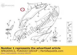 Qui puoi ordinare pannello laterale rh. Arancia da Piaggio Group , con numero parte AP8269413: