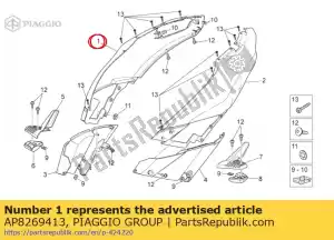 Piaggio Group AP8269413 pannello laterale rh. arancia - Il fondo