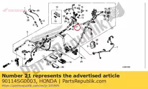 Honda 90114SG0003 parafuso, 5x13 - Lado inferior