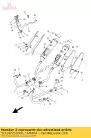 5JX147250000, Yamaha, banda, silenciador yamaha xt 660 2004 2005 2006 2007 2008 2009 2010 2011 2014, Novo