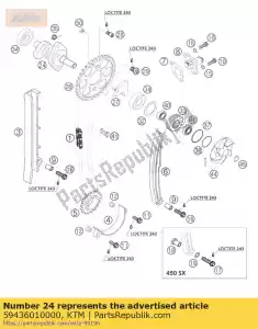 KTM 59436010000 camshaft 55               20 - Bottom side