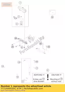 KTM 77714069200 velocímetro - Lado inferior