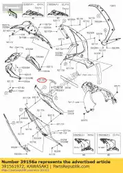 Aquí puede pedir almohadilla, capucha lateral, upp, lh de Kawasaki , con el número de pieza 391561972: