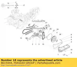 Aqui você pode pedir o gaxeta do tensor do cilindro / corrente em Piaggio Group , com o número da peça B015444: