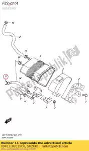 Suzuki 0940110201XC0 clip - Bottom side