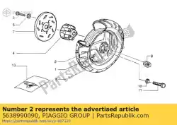 Ici, vous pouvez commander le roue auprès de Piaggio Group , avec le numéro de pièce 5638990090: