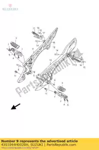 suzuki 4351044H0020H support - La partie au fond