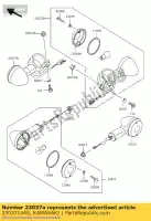 230371445, Kawasaki, lampe-assy-signal, fr, l vn800-b8 kawasaki vn 800 2003 2004 2005 2006, Nouveau