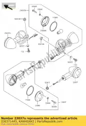 Tutaj możesz zamówić sygnalizator-lamp-ksztalt, fr, l vn800-b8 od Kawasaki , z numerem części 230371445: