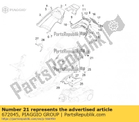 672045, Aprilia, achterste spatscherm, Nieuw