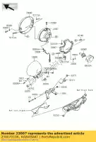 230070106, Kawasaki, lentille-comp, lampe frontale kawasaki vn custom c classic b special edition tourer vulcan lt d vn900 900 , Nouveau