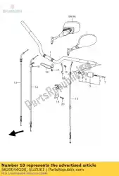 Ici, vous pouvez commander le câble assy, ?? Embrayage auprès de Suzuki , avec le numéro de pièce 5820044G00: