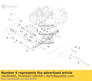 Piaggio Group 5A000485 complete swinging arm on engine side - Bottom side