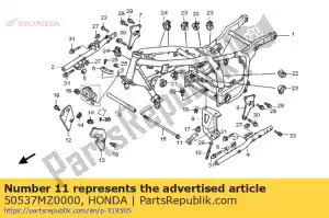 Honda 50537MZ0000 clip, cuve de ventilation - La partie au fond