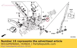 Here you can order the bolt, 6x22 from Honda, with part number 90102MENA60: