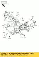 921501142, Kawasaki, bullone, flangiato, 10x215 zx600-a4a kawasaki gpz zrx zxr 600 1100 1200 1988 1989 1997 1998 1999 2000 2001 2002 2003 2004 2005 2006, Nuovo