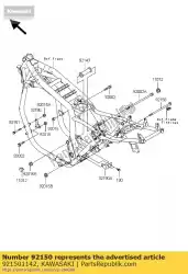 Qui puoi ordinare bullone, flangiato, 10x215 zx600-a4a da Kawasaki , con numero parte 921501142: