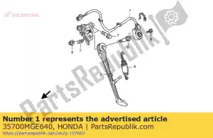 honda 35700MGE640 switch assy., suporte lateral - Lado inferior