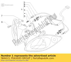 Tutaj możesz zamówić reflektor. Assy od Piaggio Group , z numerem części 584413: