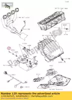 120CA0525, Kawasaki, perno común kawasaki  kle klz kx z zx 250 300 650 750 800 900 1000 2004 2007 2008 2009 2010 2011 2012 2013 2014 2015 2016 2017 2018 2019 2020 2021, Nuevo