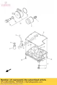 yamaha 5FL128220000 bolt, union - Bottom side