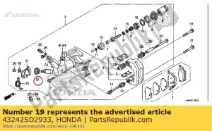 honda 43242SD2933 cover, shaft - Bottom side