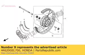 honda 44620GEL700 kraag, fr. as afstand - Onderkant