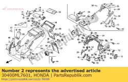 Here you can order the no description available at the moment from Honda, with part number 30400ML7601: